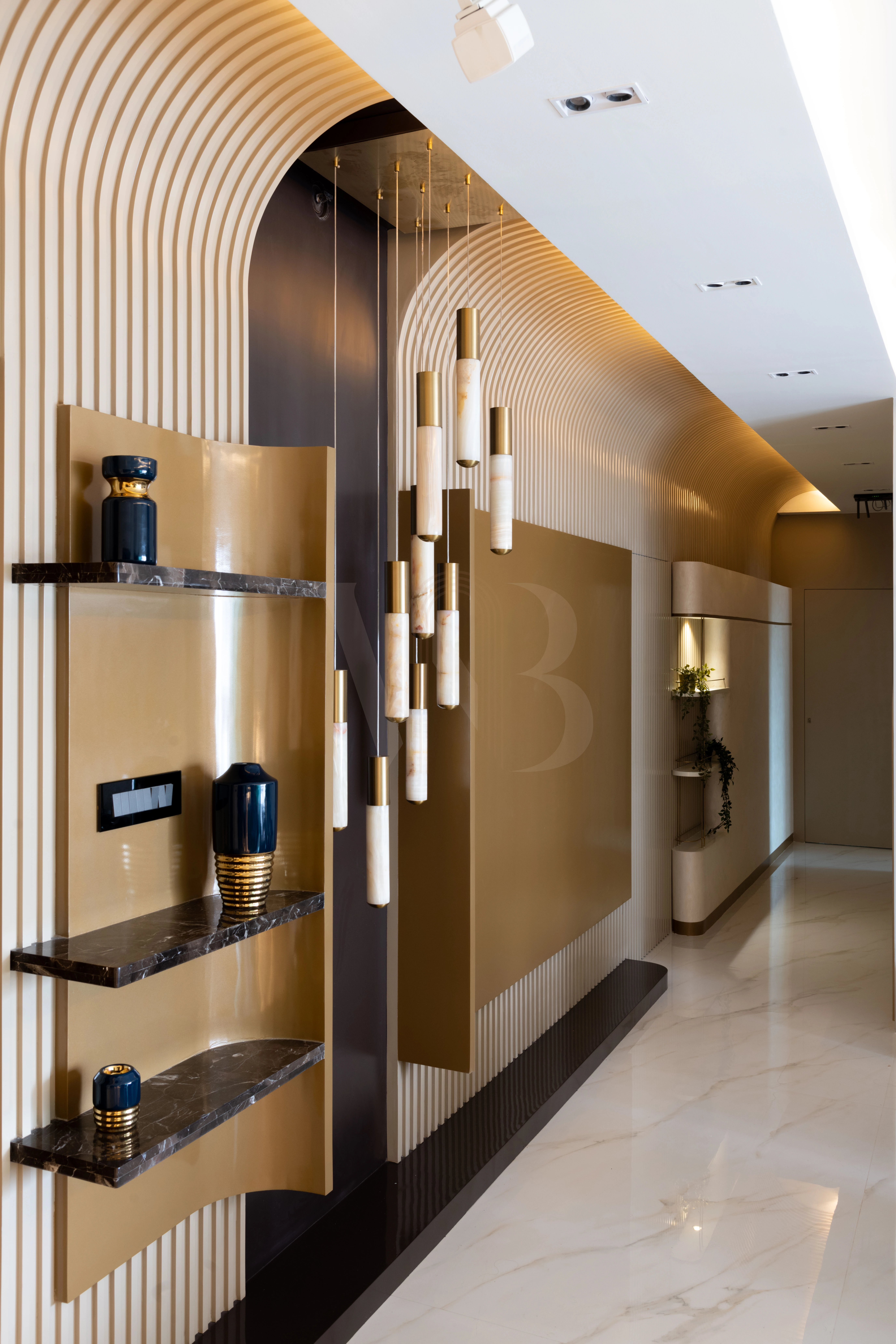 Seamless hallway transition storage