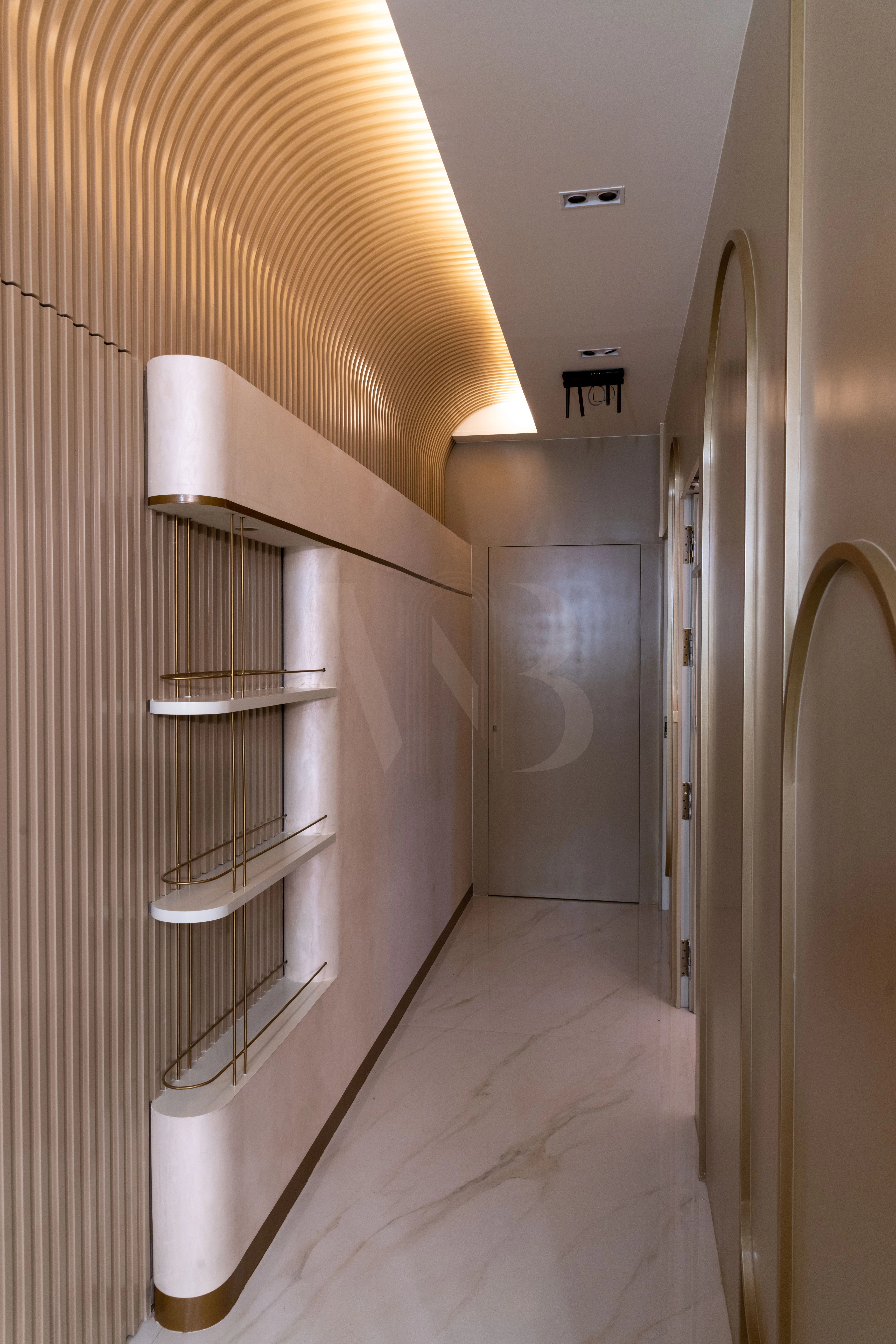Hidden flush door integration in paneling