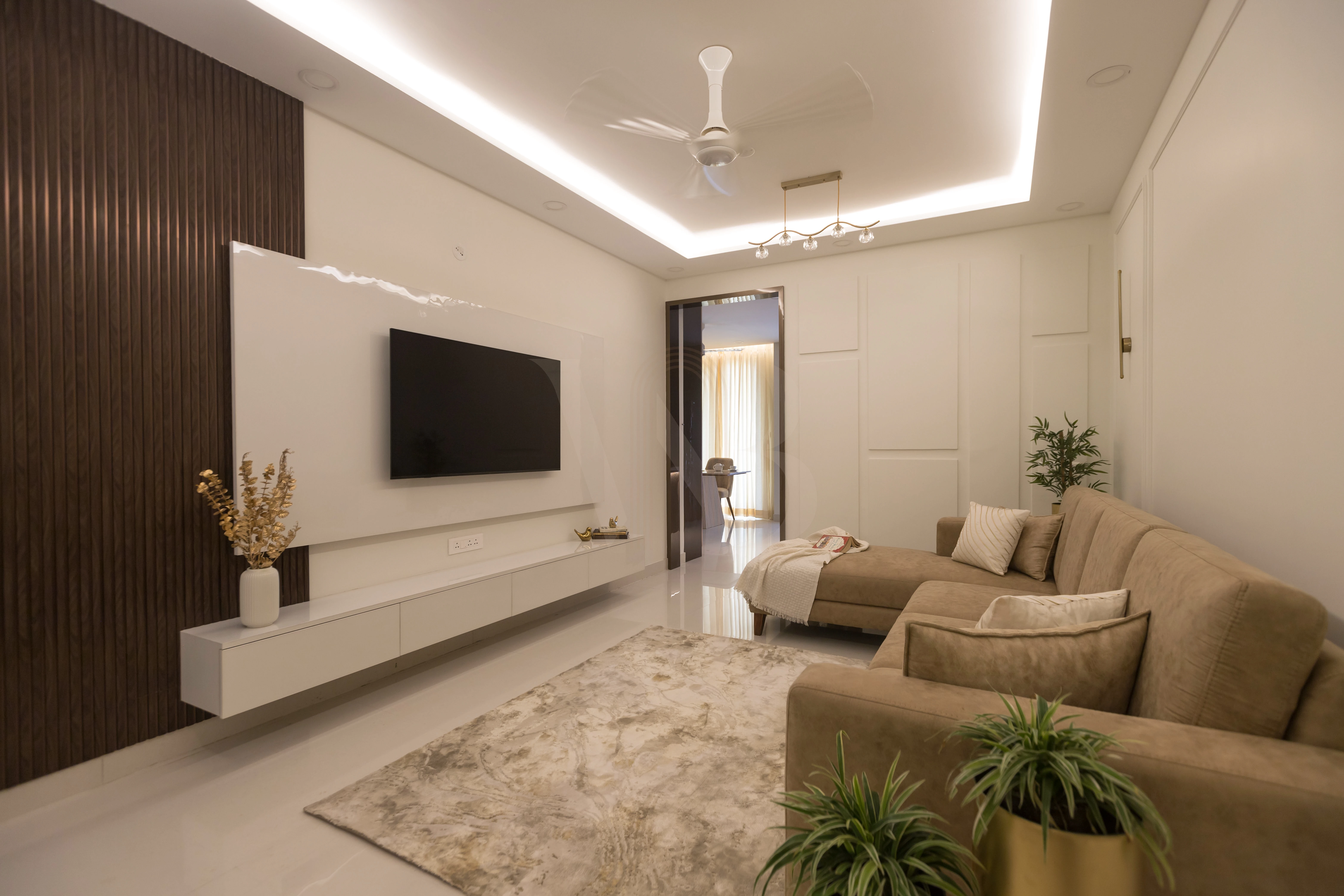 Open plan living area with natural light and cross ventilation