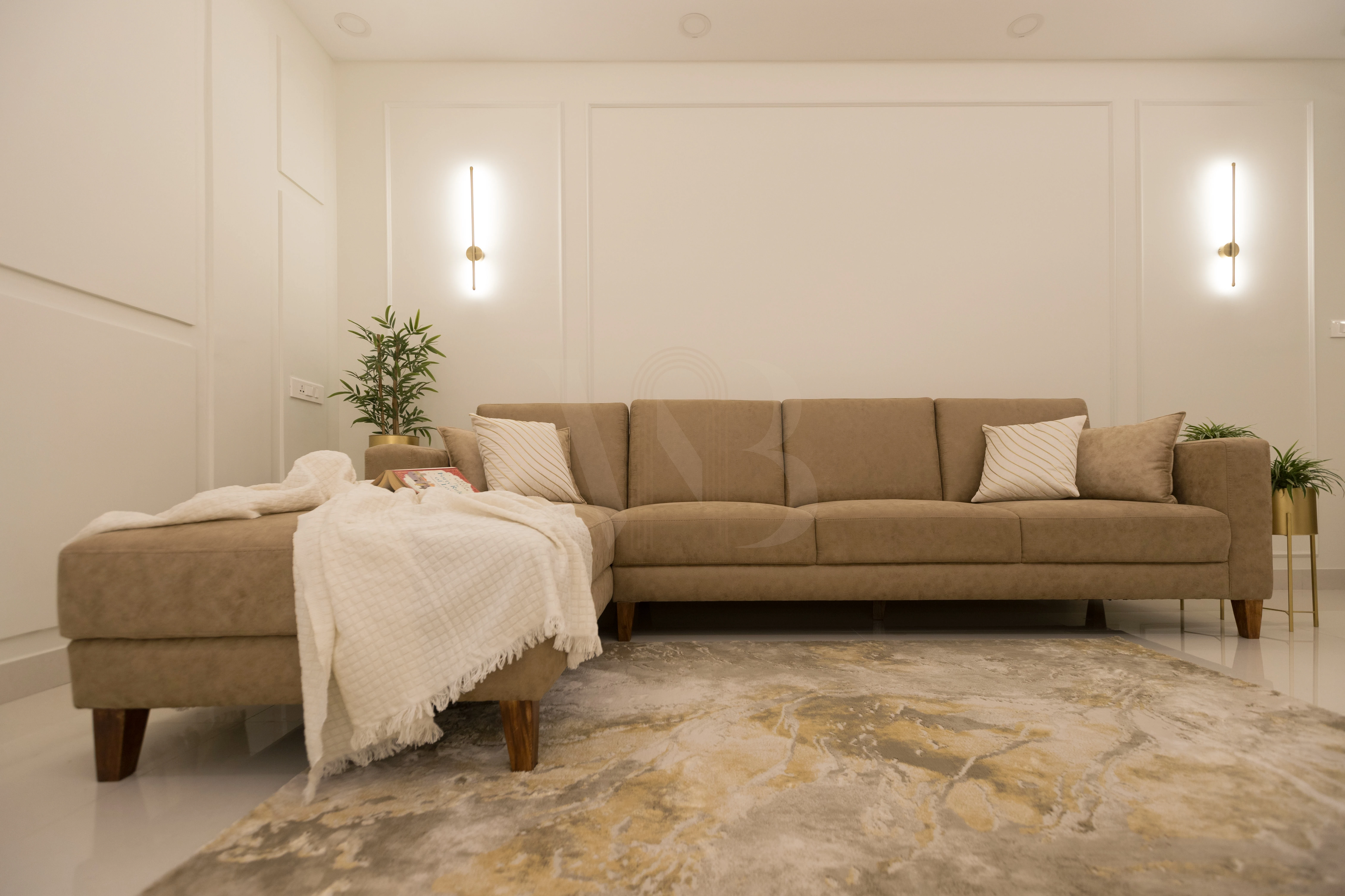 Architectural false ceiling design and hidden tracks