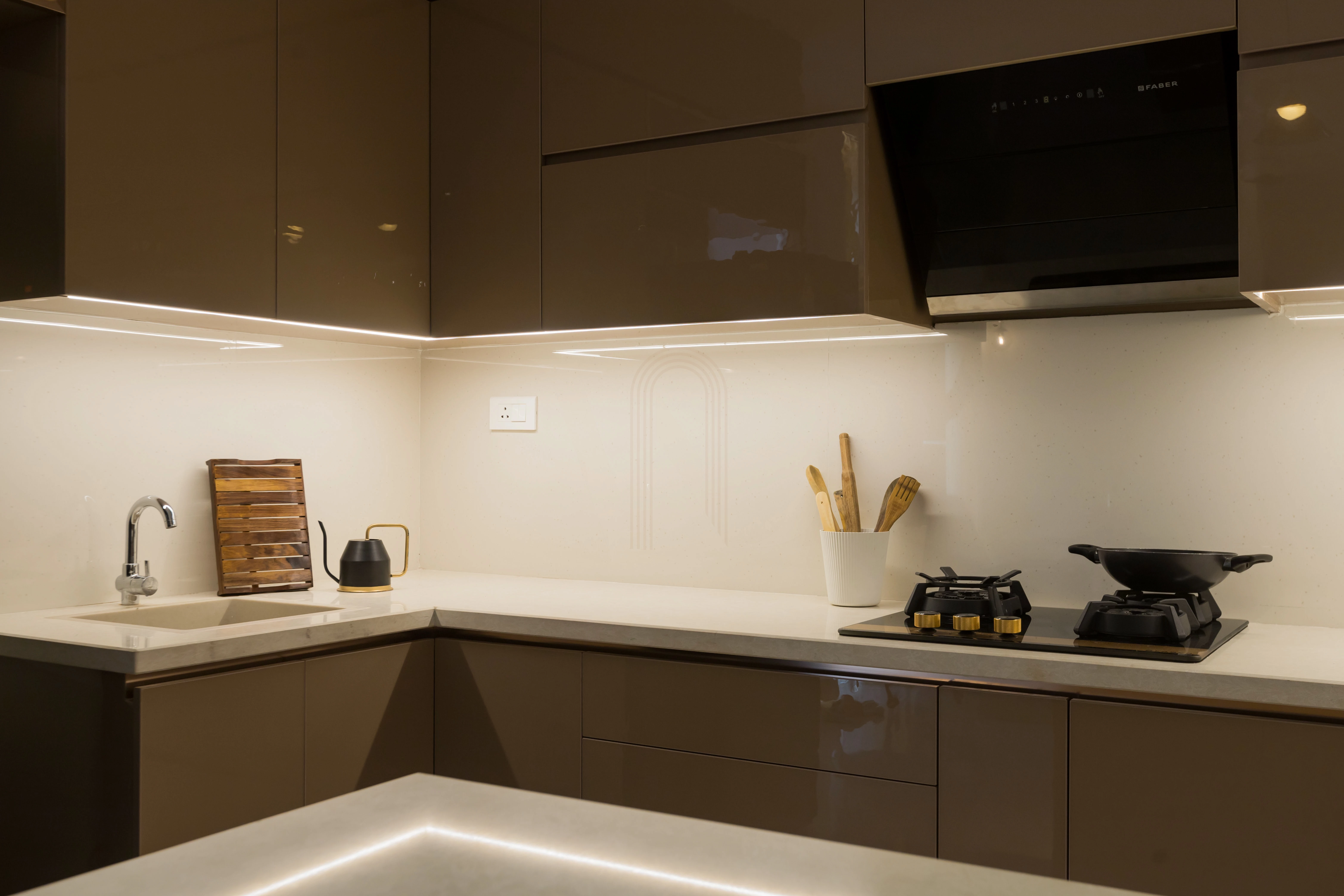 Floor to ceiling loft cabinets for vertical storage